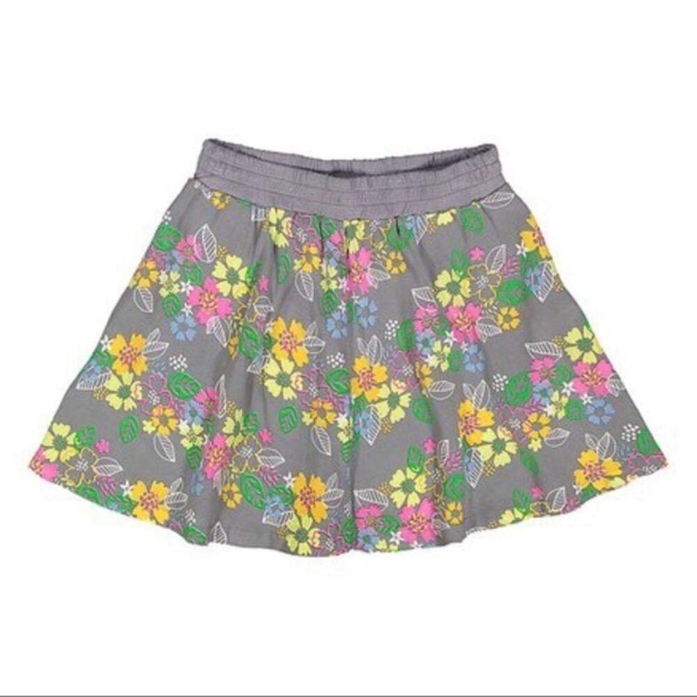 Splendid Girls Gray Floral Flutter Skirt NWT